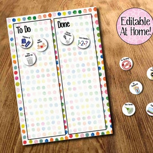 Kids To Do Chart, Kids Routines, Chore Chart, download, Edit at Home, Editable, Kids Planner, family chores, With Pictures, printable file