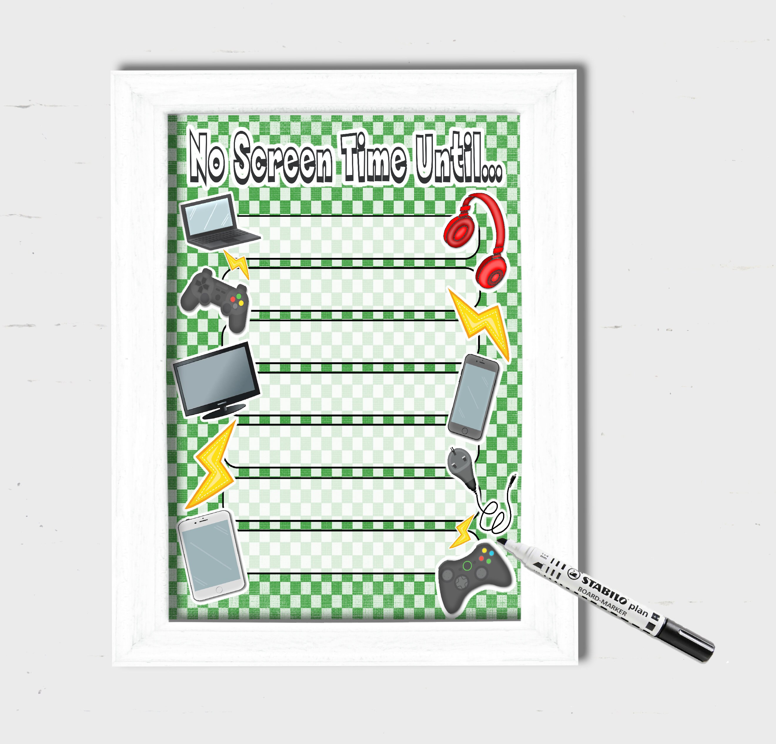 Kids Screen Time Checklist Kids Chore Chart Screen Time - Etsy
