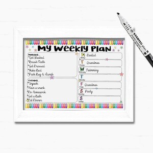Kids Planner, Kids Responsibilities, Morning and Evening Routine, Kids Weekly Planner, printable, Instant Download, Occupational Therapy