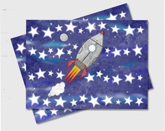 Reward Chart, Space, Rocket, Star Chart, children's behaviour chart, print at home, Printable file, instant download