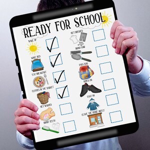 Boys, Morning Checklist, Ready for School, Editable Routine Chart ...
