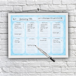 Large A3 Download weekly planner, whiteboard to do, print at home, to do lists, (11.7 x 16.5 inches) organisation, family command centre