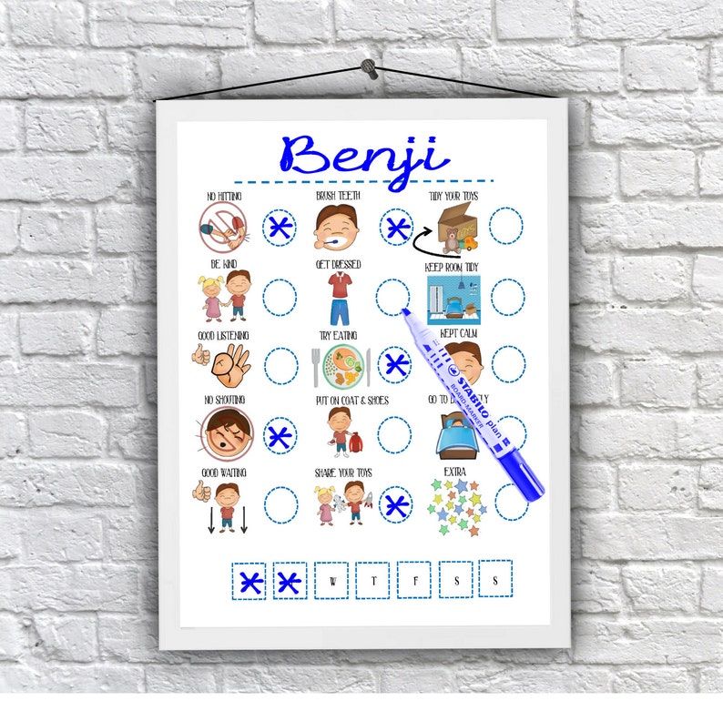 Boys, Reward Chart, Child development, Routine Chart, Download, printable, Childrens, behaviour chart, Autism, SEN, visual schedule image 1