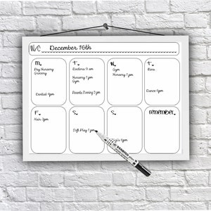 A4 weekly planner, printable, family command centre, pen board, print at home, planner, (11.7 x 8.2 inches) family organisation, organise