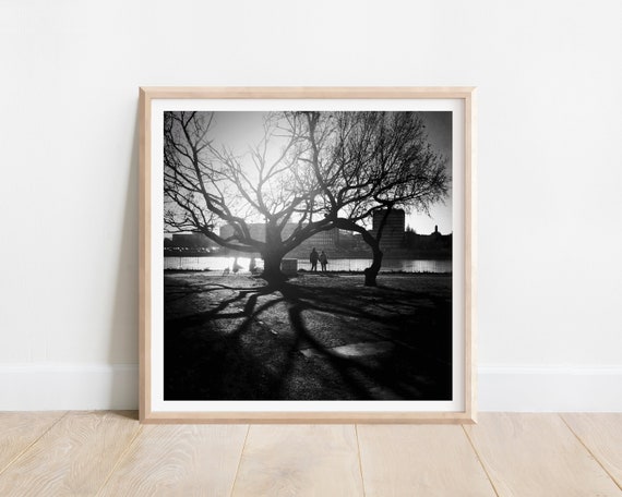 Black and White Photography Print Capturing Winter Cityscape - Etsy