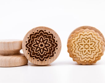 No. 073 Wooden stamp deeply engraved mosaic, Morocco, Christmas gift, Wooden Toys, Stamp, Baking Gift, mandala, kaleidoscope