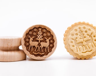 No. 020 Wooden stamp deeply engraved "Merry Christmas"