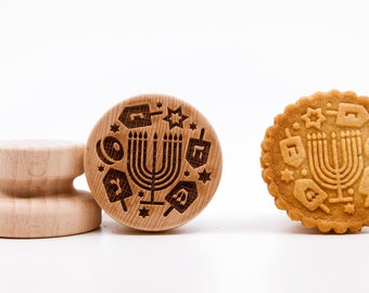 No. 078 HANUKA Wooden stamp deeply engraved Hanukkah