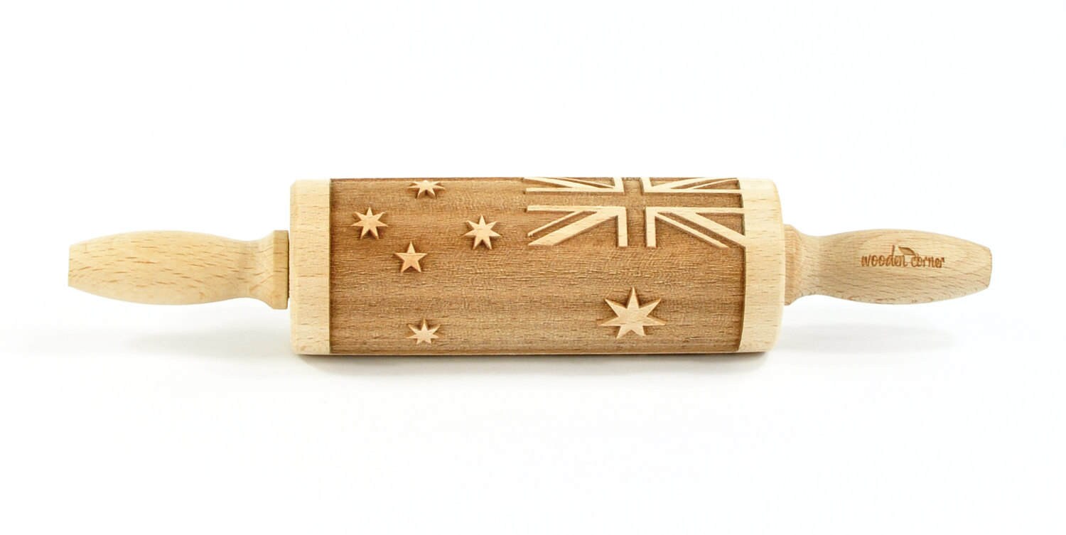 Australia Day MINI Embossing Rolling pin engraved rolling Etsy