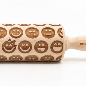 No. R086 EMOTICONS -Embossing Rolling pin, engraved rolling pin