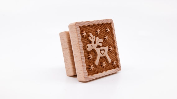 Set 6 tag in legno BUON NATALE 5x3cm