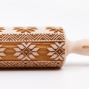 No. R046 NORWEGIAN PATTERN - Embossing Rolling pin, engraved rolling pin