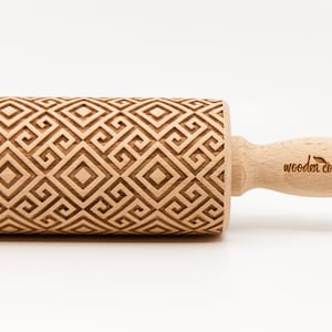 No. R071 ALHAMBRA 1 ANDALUSIA pattern, Rolling Pin, Engraved Rolling, Rolling Pin, Embossed rolling pin, Wooden Rolling pin