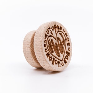 No. 203 PEACE, LOVE, FREEDOM 2, Wooden stamp deeply engraved Love Flover power image 2
