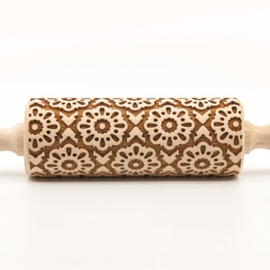 No. R277 ROSETTE MAROCO Embossing Rolling pin, engraved rolling pin no. 277 image 2