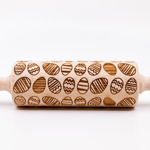 No. R136 HAPPY EASTER 2 Embossing Rolling pin, engraved rolling pin image 4