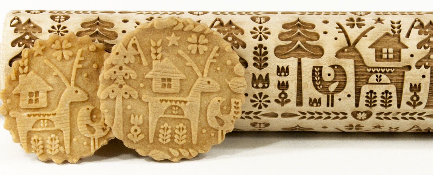 Christmas Tree Embossed Rolling Pin – Sewing From The Hart