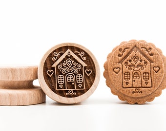 No. 026 GINGERBREAD HOUSE 4, stamp deeply engraved, Merry Christmas, Christmas gift, Wooden Toys, Stamp, Baking Gift, fairy-tale house