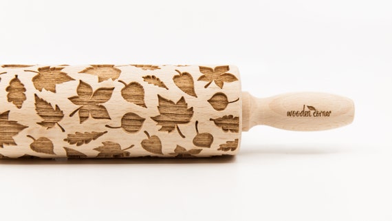 No. R343 SNOWFLAKES No 4 Rolling Pin, Embossed Rolling Pin, Wooden Roller  Engraved, Embossing Cookies, Wooden Toys,stamp, Baking Gift 