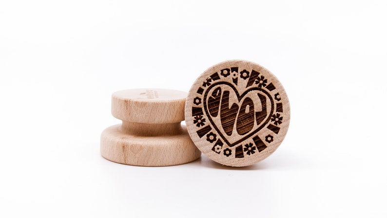 No. 203 PEACE, LOVE, FREEDOM 2, Wooden stamp deeply engraved Love Flover power image 1