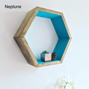 Large Hexagon shelf, hexagon shelves, honeycomb shelf, honeycomb shelves, floating hexagon shelf, floating honeycomb shelves, boho, hexagon image 3