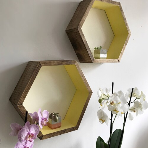 Large Hexagon Shelf Hexagonal Cubbies Hexagon Cubbie Wall Etsy UK