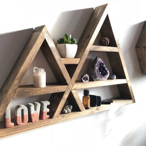 Mountain Shelf, crystal shelf, pyramid shelf, crystal altar, crystal display, mountain crystal, crystals, plant shelf, succulent shelf, gem
