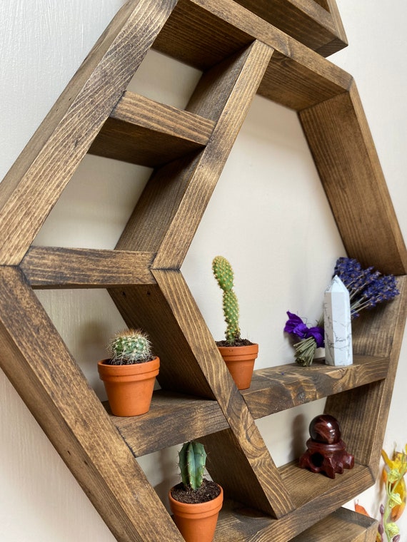 Shelves to display sale crystals