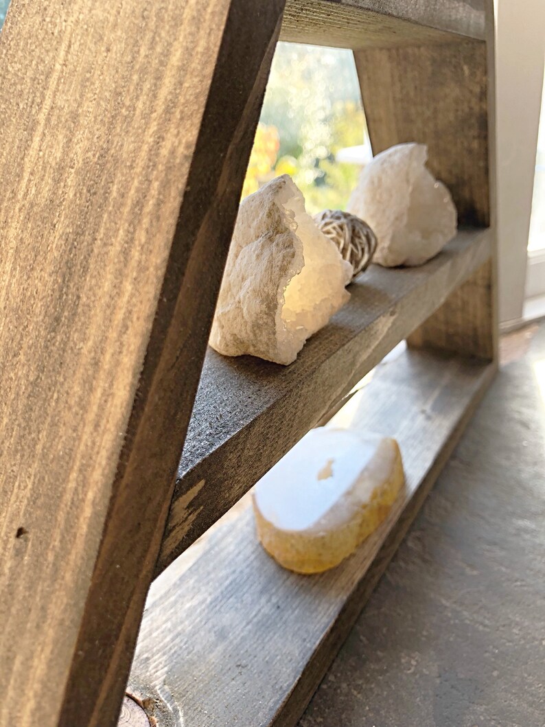 Triangle Altar Altar Shelf Crystal Storage Altar Wall Etsy UK