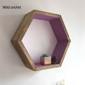 Large Hexagon shelf, hexagon shelves, honeycomb shelf, honeycomb shelves, floating hexagon shelf, floating honeycomb shelves, boho, hexagon image 2