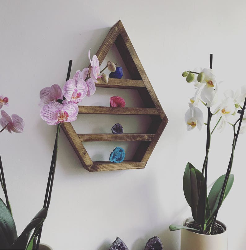 Crystal Display Shelf Altar Wooden Altar Shrine Chakra Etsy UK