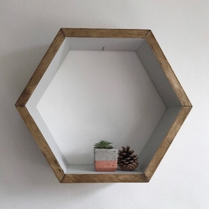 Grey shelf, Honeycomb shelf, grey, grey shelf, behive shelf, hexagon, hexagon decor, quirky shelf, hexagon shelf, lovelifewood