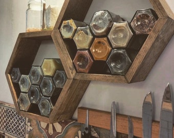 Large Hexagon shelf, hexagon shelves, honeycomb shelf, honeycomb shelves, floating hexagon shelf, floating honeycomb shelves,boho, box shelf