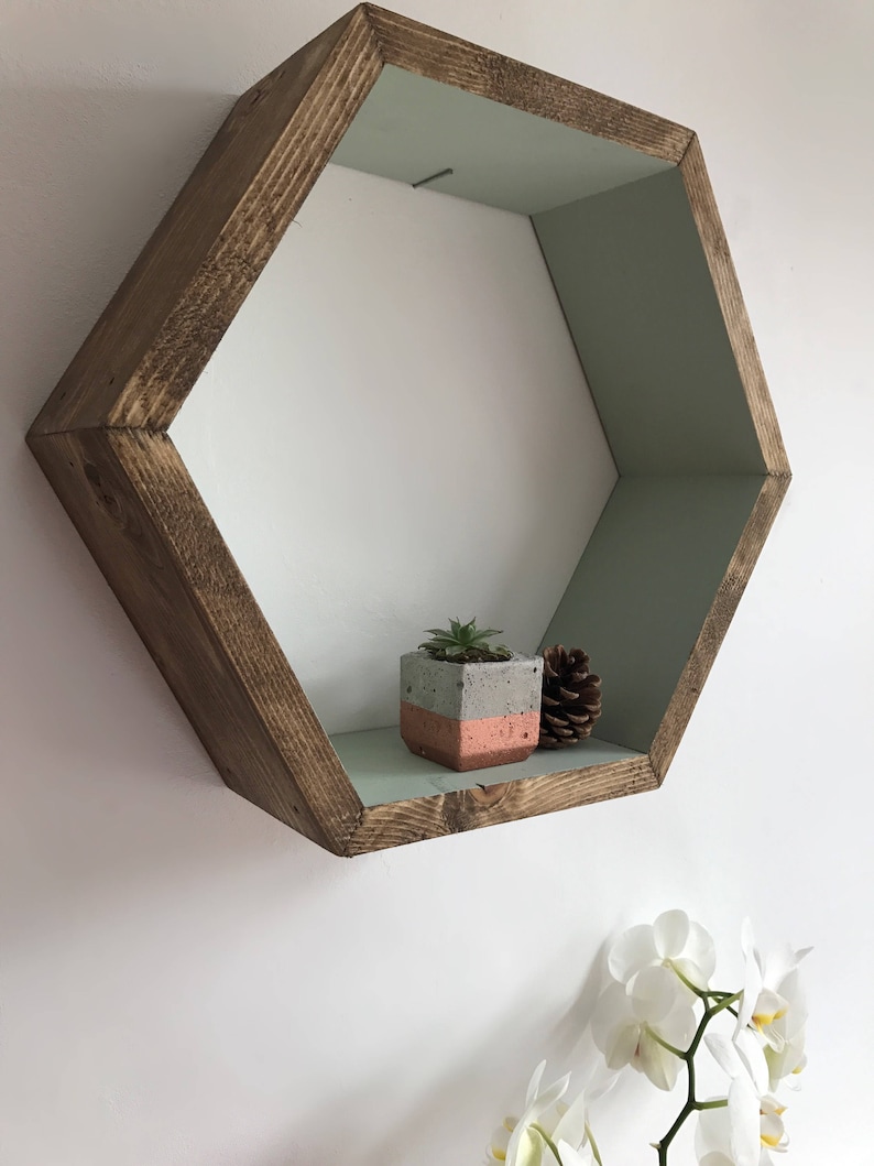 Hexagon Cubbie English Garden Colour Green Shelves Colour Etsy UK