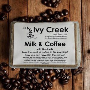 Handmade Coffee Goat Milk Soap: Natural Exfoliating Bar (3.5 oz)