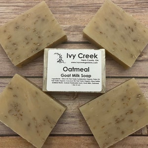 Ivy Creek Oatmeal Goat Milk Soap | Gentle and Unscented Natural Soap | Nourishing Soap Bar - 4 oz