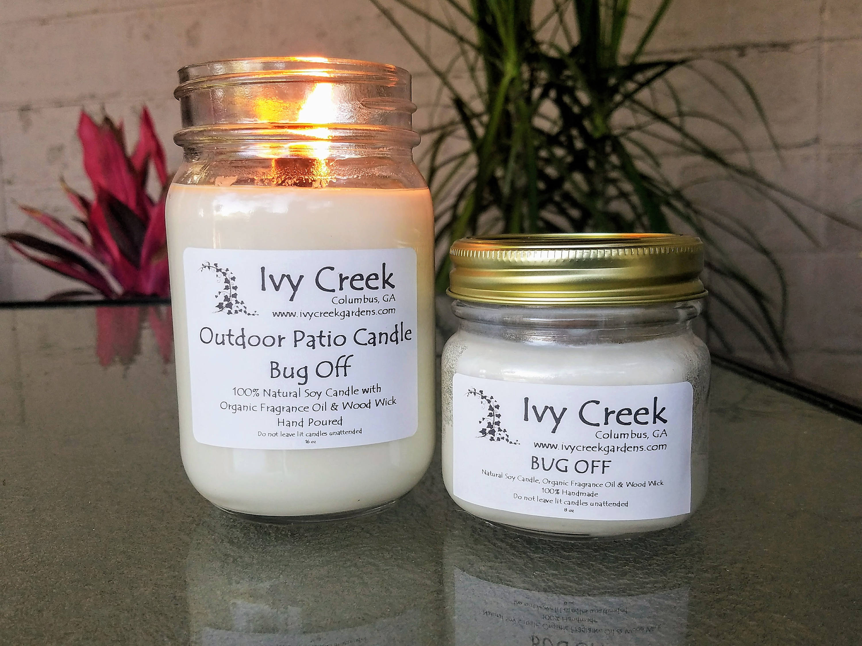 BUG OFF Outdoor Patio Candles Citronella Natural Candles Etsy