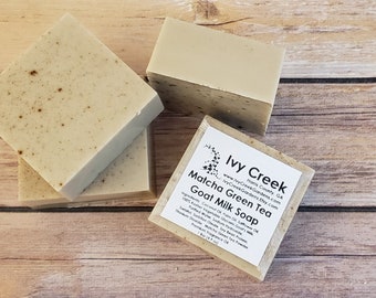 Ivy Creek Matcha Green Tea Goat Milk Soap | Natural and Nourishing | Clean Green Tea Scent - 4.9 oz bar