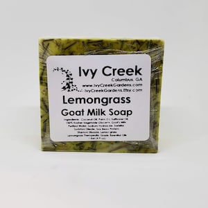 Ivy Creek Lemongrass Goat Milk Soap | Natural Handmade Soap | Holistic Soap | 4.9 oz