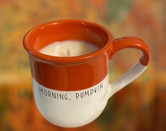 Toasted Pumpkin Spice Coffee Cup Candle | Reusable Fall Mug | Cozy Autumn Soy Blend | Handmade Pumpkin Candle Gift | Ivy Creek