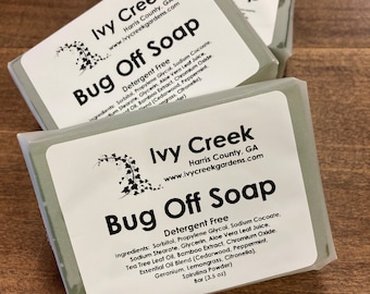 Ivy Creek Bug Off Soap | 100% Natural Bug Repellent Soap | Camping Soap | Citronella, Lemongrass, Cedarwood | Kid and Pet Safe | 3.5 oz