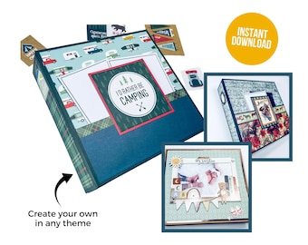 Interactive Mini Album PDF and Tutorial, DIY Mini Album, Make Your Own Album, Scrapbook, Photo Album