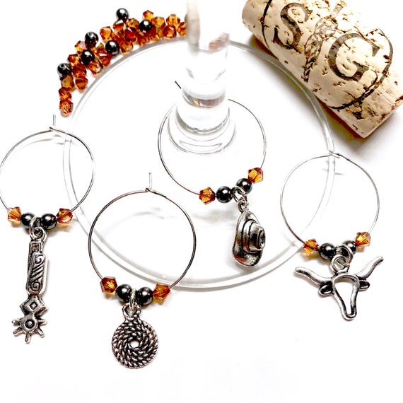 Wine Charms - "Texas Rodeo" - Wine Charm Set of 4
