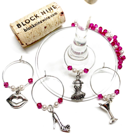 Wine Charms - "Girl's Night" - Wine Charm Set of 4