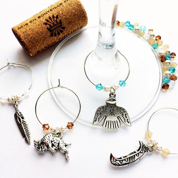 Wine Charms - "Great Plains" - Wine Charm Set of 4