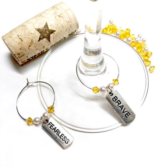 Wine Charms - "Army" - Wine Charm Set of 2