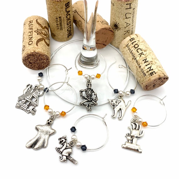 Wine Charms - "Halloween VIII" - Wine Charm Set of 6