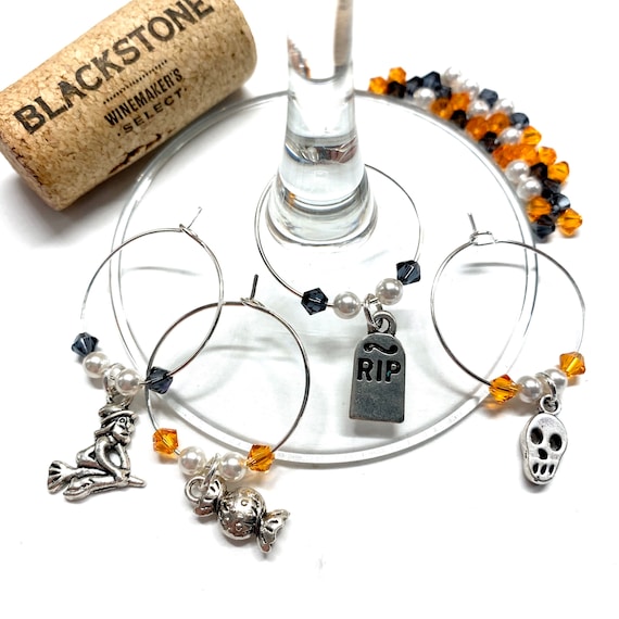 Wine Charms - "Halloween I" - Wine Charm Set of 4