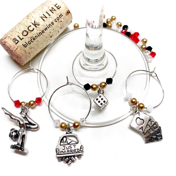 Wine Charms - "Vegas" - Wine Charm Set of 4