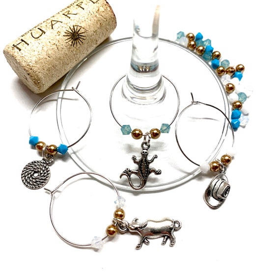 Wine Charms - "Wild West" - Wine Charm Set of 4